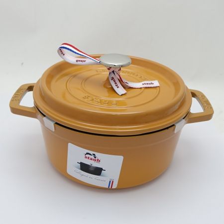  STAUB ストウブ ピコ・ココットラウンド　18cm　1.7L マスタード 一部地域を除き送料無料