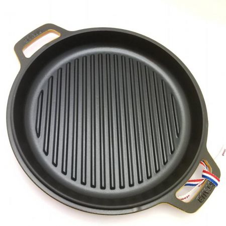 STAUB ストウブ Sukiyaki ＆　グリルパン　26cm 3.3L マスタード 【一部地域を除き送料無料】 Sランク