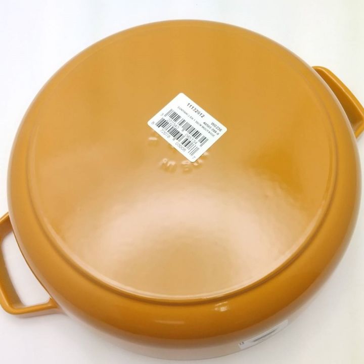 STAUB ストウブ Sukiyaki ＆ グリルパン 26cm 3.3L マスタード 【一部地域を除き送料無料】｜中古｜なんでもリサイクルビッグバン