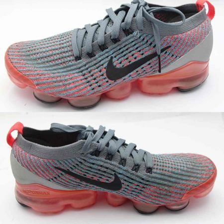  NIKE ナイキ VAPORMAXFlyknit 3　スニーカー　26.0cm AJ6910-601 グレー×オレンジ x オレンジ