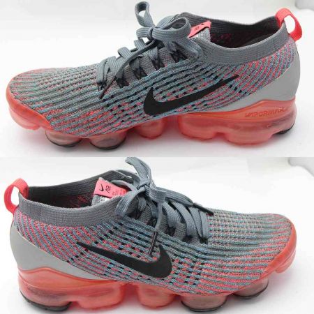  NIKE ナイキ VAPORMAXFlyknit 3　スニーカー　26.0cm AJ6910-601 グレー×オレンジ x オレンジ