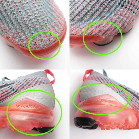  NIKE ナイキ VAPORMAXFlyknit 3　スニーカー　26.0cm AJ6910-601 グレー×オレンジ x オレンジ