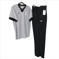 ◆◆ MIZUNO ミズノ バスケットボール　審判用　Tシャツ　スラックス　Lサイズ 上グレー 下ブラック 一部地域を除き送料無料 Sランク