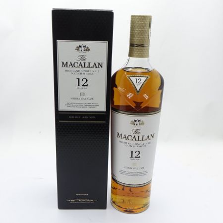   MACALLAN 12YEARS OLD SHERRY OAK CASK 40° 一部地域を除き送料無料 未開栓