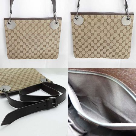  GUCCI グッチ GGキャンバス ショルダーバッグ 120841 ベージュ 一部地域を除き送料無料