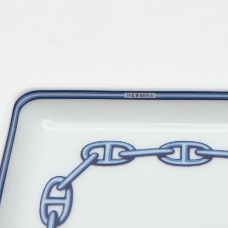  HERMES エルメス シェーヌダングル　スクエアプレート　箱付