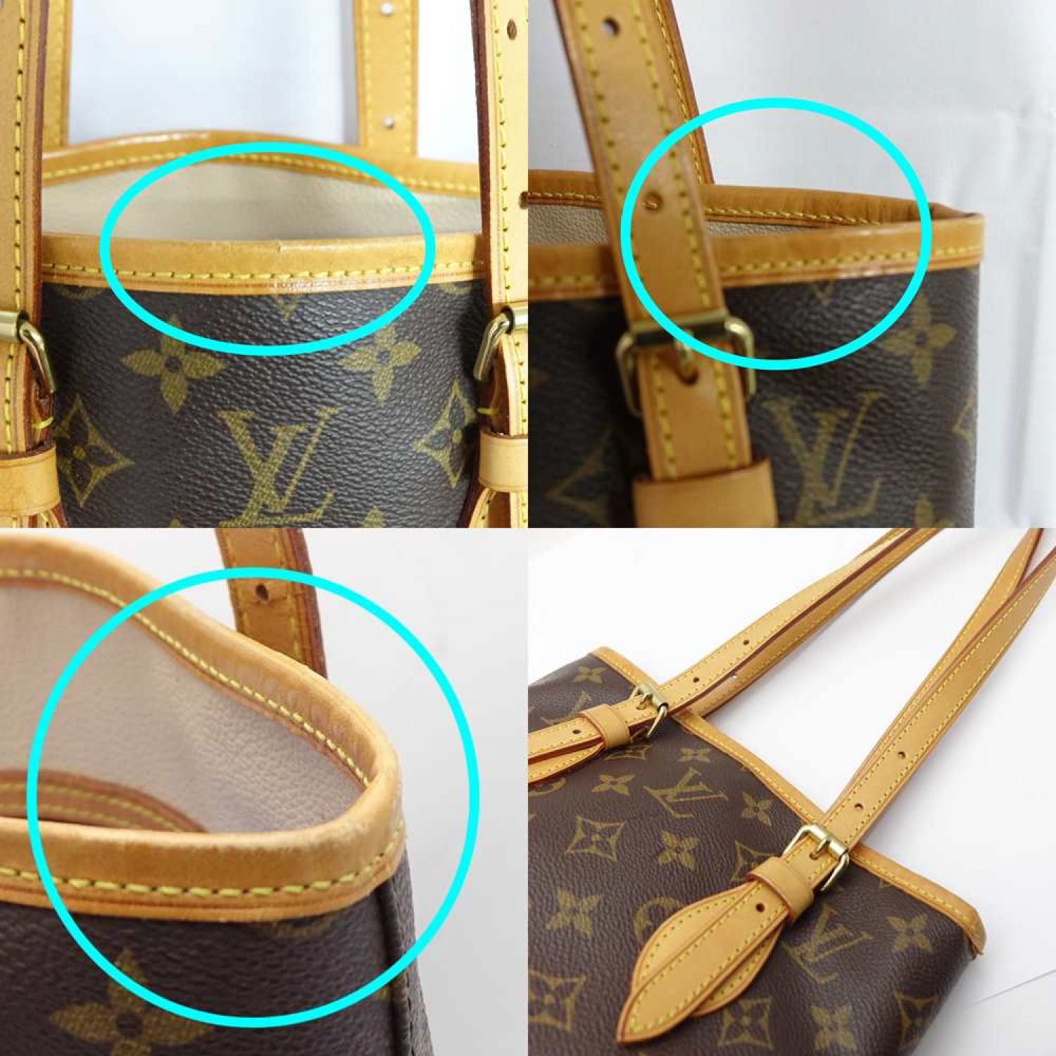 中古】 LOUIS VUITTON ルイヴィトン プチバケット 布袋付 M42238 B