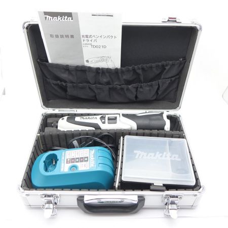  MAKITA マキタ 充電式ペンインパクトドライバ TD021D 白 一部地域を除き送料無料