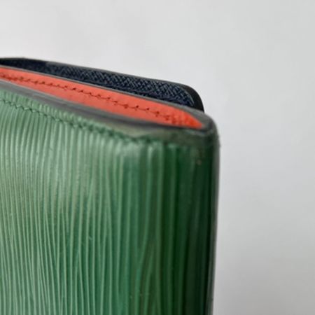  LOUIS VUITTON ルイヴィトン ポルトフォイユ フロール　エピ　イニシャル入 M60363 ネイビー×グリーン x グリーン