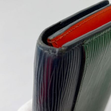  LOUIS VUITTON ルイヴィトン ポルトフォイユ フロール　エピ　イニシャル入 M60363 ネイビー×グリーン x グリーン