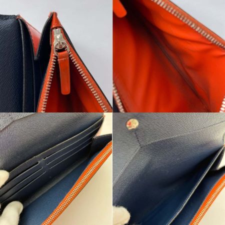  LOUIS VUITTON ルイヴィトン ポルトフォイユ フロール　エピ　イニシャル入 M60363 ネイビー×グリーン x グリーン