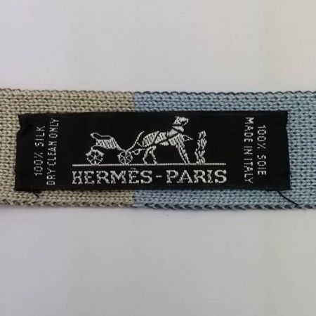  HERMES エルメス ネクタイ ウールネクタイ ブルー 【一部地域を除き送料無料】