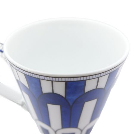  HERMES エルメス ブルーダイユールマグ 030338P ホワイト x ブルー 【一部地域を除き送料無料】