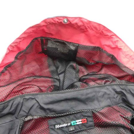  56design ライディングウェア　S-Line ハーフメッシュパーカーMD レッド x ネイビー 一部地域を除き送料無料