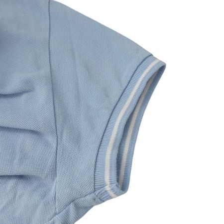  MONCLER モンクレール レディス　半袖ポロシャツ 116347 スカイブルー x ホワイト