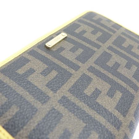  FENDI フェンディ ラウンドファスナー財布  ズッカ 8M0299 イエロー