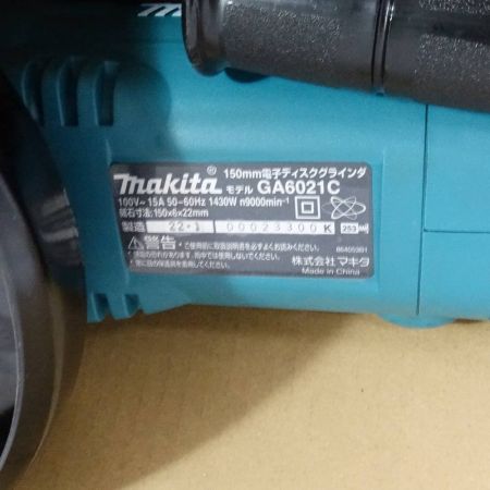  MAKITA マキタ 2022年製　150ｍｍ電子ディスクグラインダー GA6021C 一部地域を除き送料無料