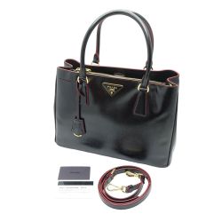 ◆◆ PRADA プラダ 2WAYバッグ　湿気負けあり 1BA874 ブラック Cランク