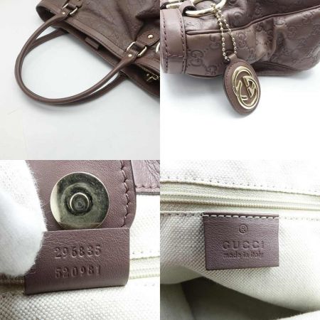  GUCCI グッチ グッチシマ　トートバッグ　ボールペン跡あり ブラウン