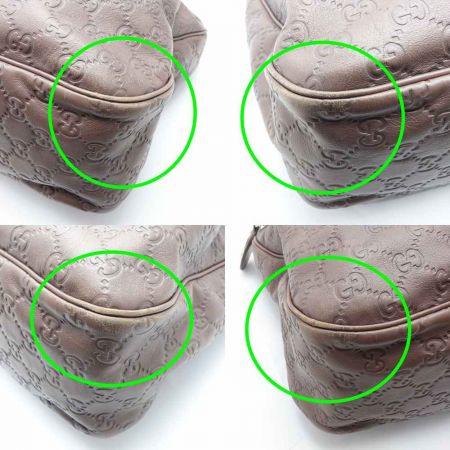  GUCCI グッチ グッチシマ　トートバッグ　ボールペン跡あり ブラウン