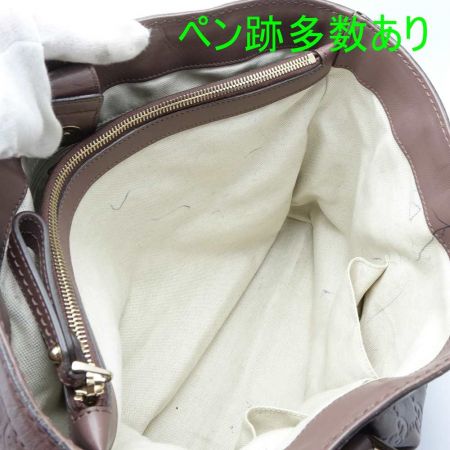  GUCCI グッチ グッチシマ　トートバッグ　ボールペン跡あり ブラウン