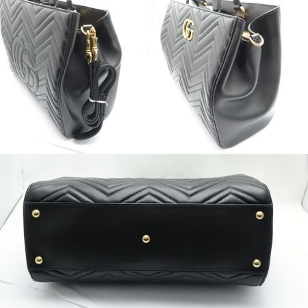  GUCCI グッチ GGマーモントキルティング  443505 525040 ブラック 一部地域を除き送料無料