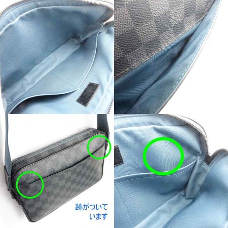  LOUIS VUITTON ルイヴィトン ダミエ  クロスボディ アルファメッセンジャー  N40188 ブラック