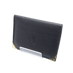◆◆ Yves Saint Laurent イブサンローラン パスケース ブラック Bランク
