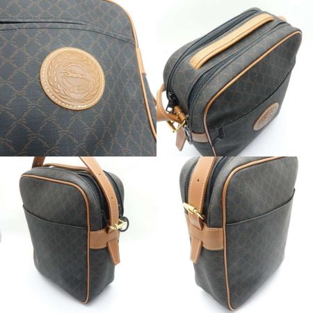  Longchamp ロンシャン ショルダーバッグ 黒/茶 x ブラウン