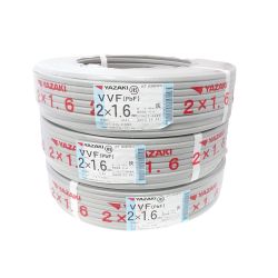 ◆◆ YAZAKI 2.0×1.6mm 3個　電材 VVFケーブル 一部地域を除き送料無料 Sランク