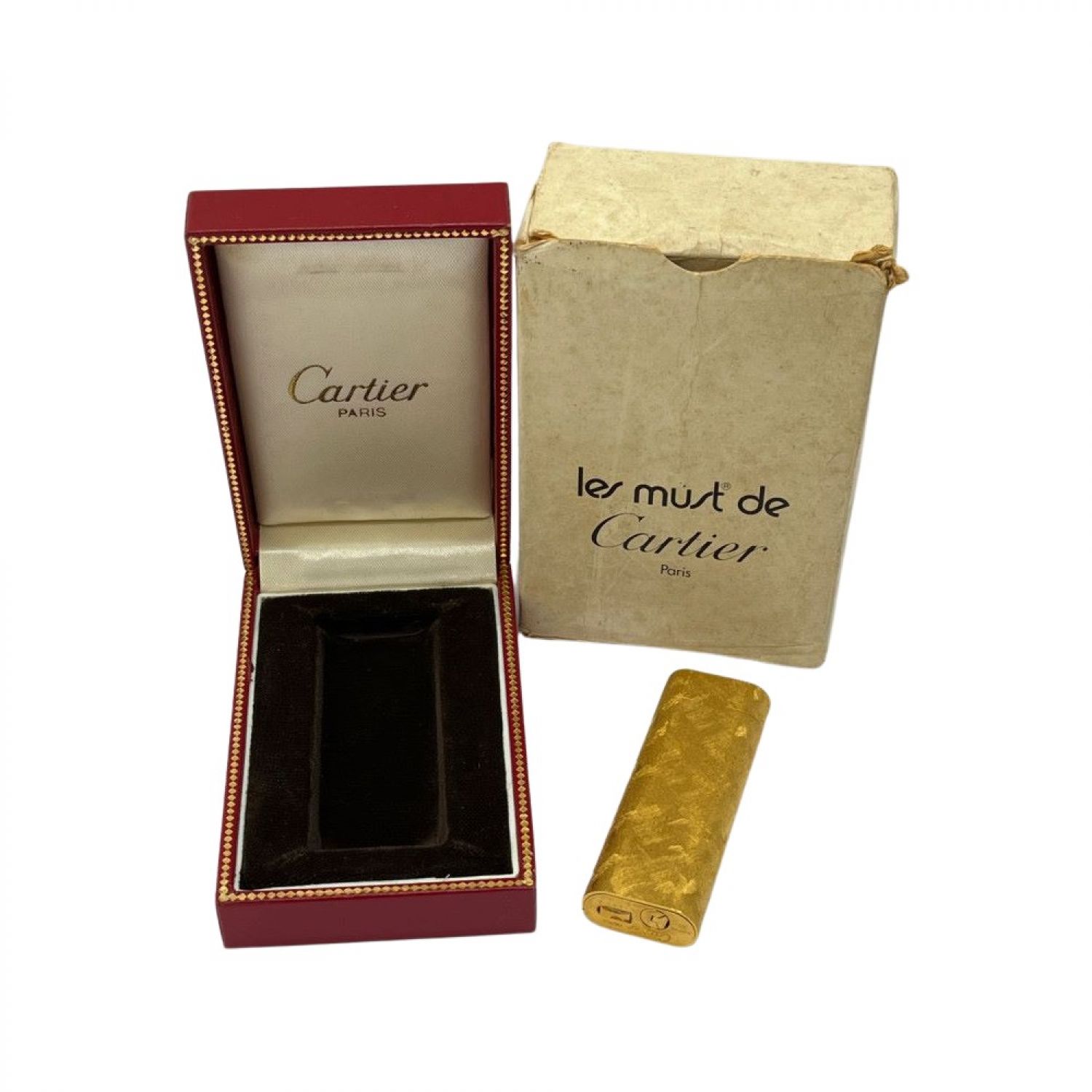 6002】Cartier カルティエ ガスライター ゴールド 箱付 火花確認済 - 雑貨