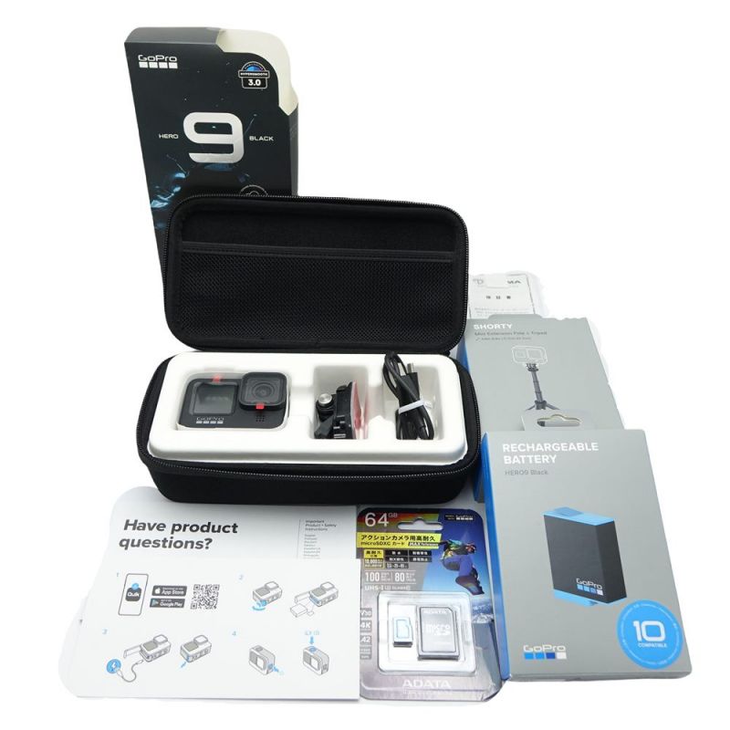 中古】 GOPRO ゴープロ GoPro HERO9 /マウント・SDカード・バッテリー ...