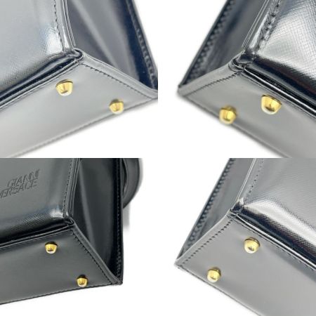  VERSACE ベルサーチ ハンドバッグ　飾りのチェーン欠品 ブラック