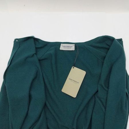  JOHN SMEDLEY ジョンスメドレー カーディガン Sサイズ　メリノウール ディープエメラルド
