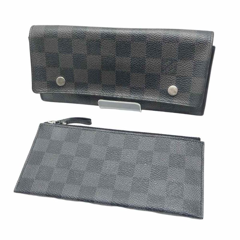 中古】 LOUIS VUITTON ダミエ ポルトフォイユ・ロン モデュラブル