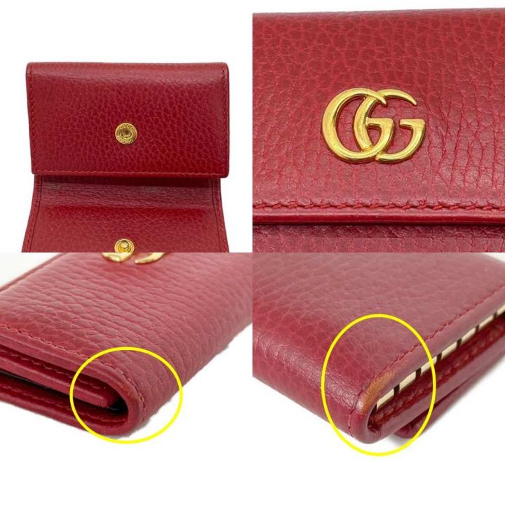 GUCCI グッチ GG マーモント キーケース 6連 456118 レッド｜中古｜なんでもリサイクルビッグバン