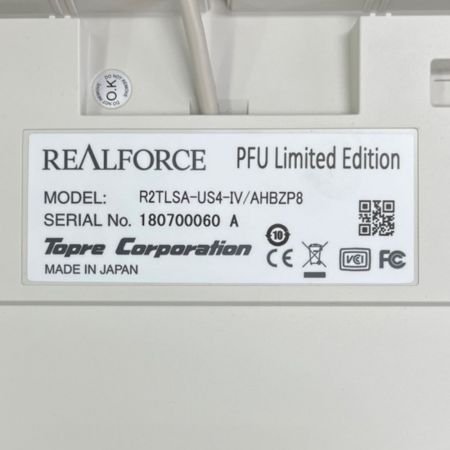  東プレ REALFORCE キーボード　日焼け有 R2TLSA-US4-IV