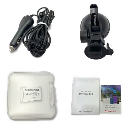  Transcend トランセンド　ドライブレコーダー　フルHD miniSDカード・電源ケーブル付　2021年製 TS-DP550B-64G