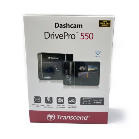  Transcend トランセンド　ドライブレコーダー　フルHD miniSDカード・電源ケーブル付　2021年製 TS-DP550B-64G