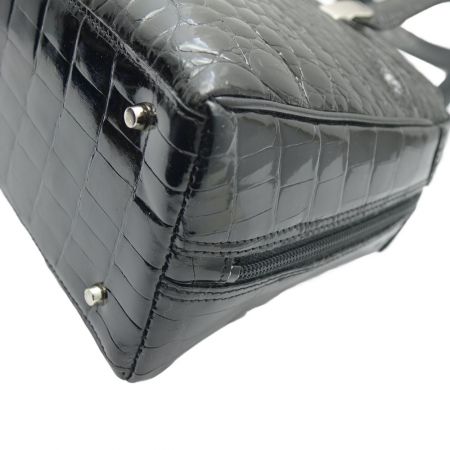  CROCODILE クロコダイル ハンドバッグ　 ブラック