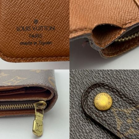  LOUIS VUITTON ルイヴィトン 2つ折り財布 モノグラム コンパクトジップ 劣化有  M61667 ブラウン