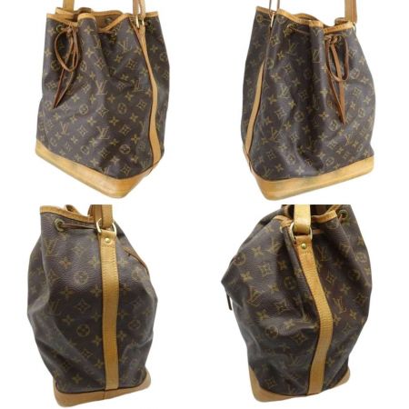  LOUIS VUITTON ルイヴィトン モノグラム ノエ 内部ヨゴレ有 レザー  M42224 ブラウン