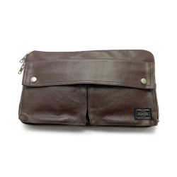 ◆◆ PORTER ポーター フリースタイル ボディバッグ ブラウン Bランク