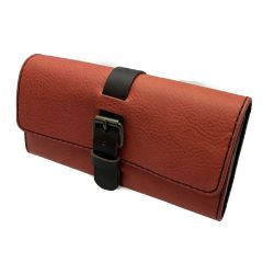 ◆◆ Lazy fellow 長財布　Wファスナー ピンク 小銭入れ部分に劣化あり Aランク