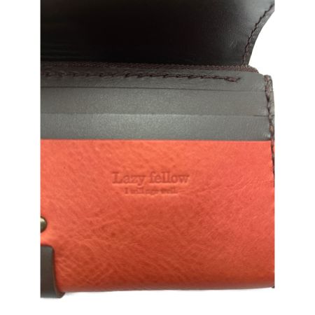  Lazy fellow 長財布　Wファスナー ピンク 小銭入れ部分に劣化あり