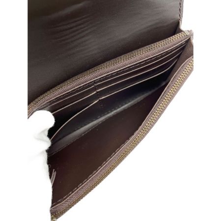  Lazy fellow 長財布　Wファスナー ピンク 小銭入れ部分に劣化あり