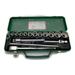 ◆◆ TONE トネ ソケット　レンチセット 750M ケース グリーン Aランク