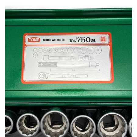  TONE トネ ソケット　レンチセット 750M ケース グリーン