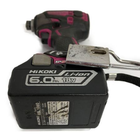  HiKOKI ハイコーキ コードレスインパクトドライバ WH18DDL2 パープル×ブラック