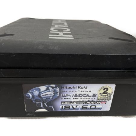  HITACHI 日立 コードレスインパクトドライバ WH18DDL2 ブラック 充電池×2　充電器付